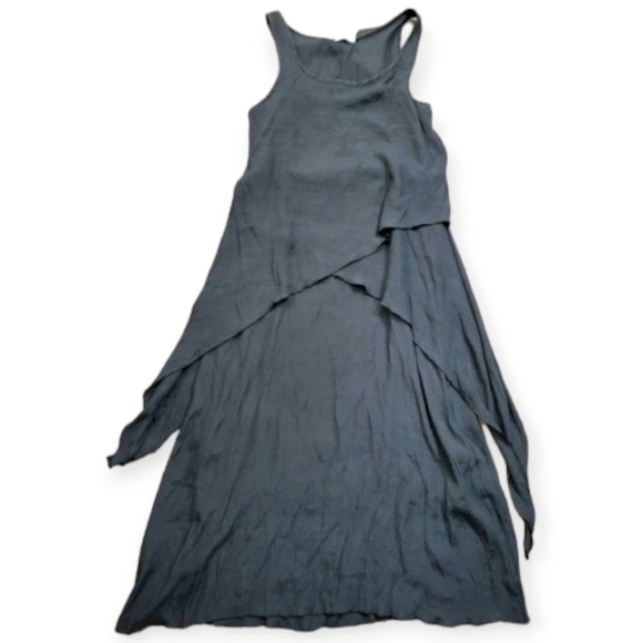 Exist Black Dark Gothic Tiered Layered Lounge Spaghetti Straps Maxi Dress🆕️✨ Sm - Picture 3 of 8